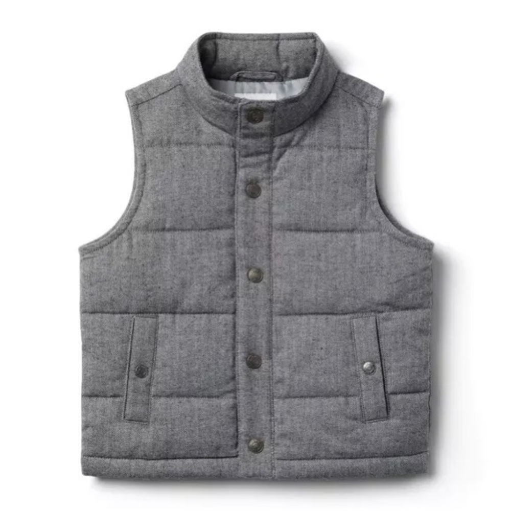 Janie and Jack Herringbone Puffer Vest